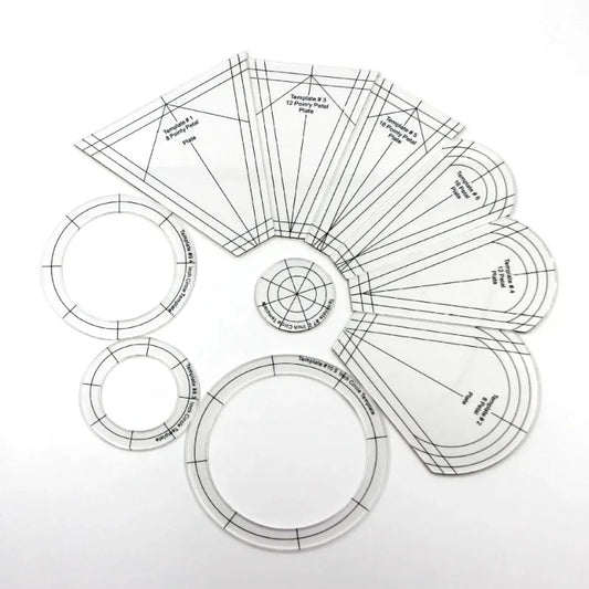 Quiltorious – 10PCS Acrylic Quilting Template Set