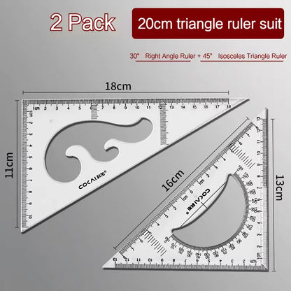 TriMaster – 2 Piece Triangle Ruler Set