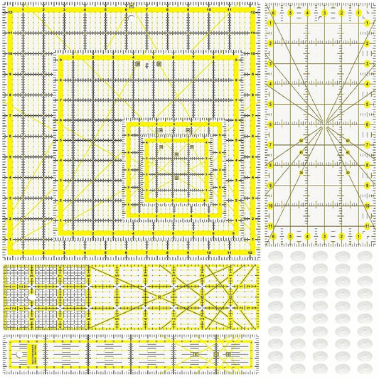 StitchSphere – 7 Piece Acrylic Quilting Ruler Kit