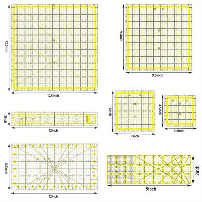 StitchSphere – 7 Piece Acrylic Quilting Ruler Kit