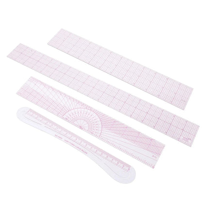 TailorPro – 4-Piece Sewing Ruler Kit