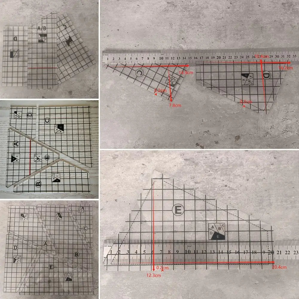 Quiltlume – Acrylic Quilting & Patchwork Ruler Set