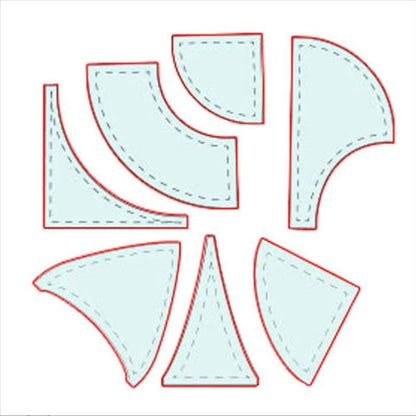 Quiltarus – 7PCS Table Flag Quilting Ruler Set