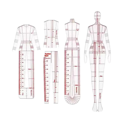 ManeDraft – 4PCS Fashion Design Ruler Set