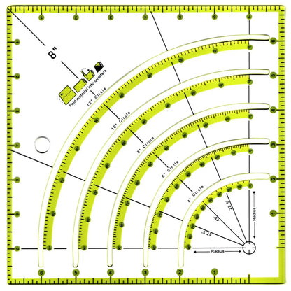 StitchVector – Precision 8" Acrylic Quilting Ruler