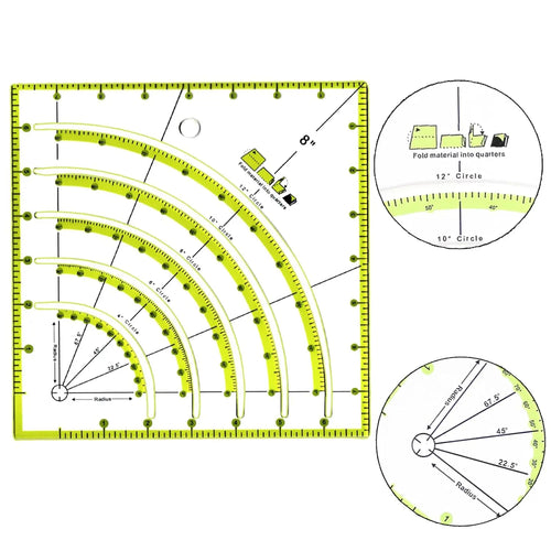 StitchVector – Precision 8" Acrylic Quilting Ruler