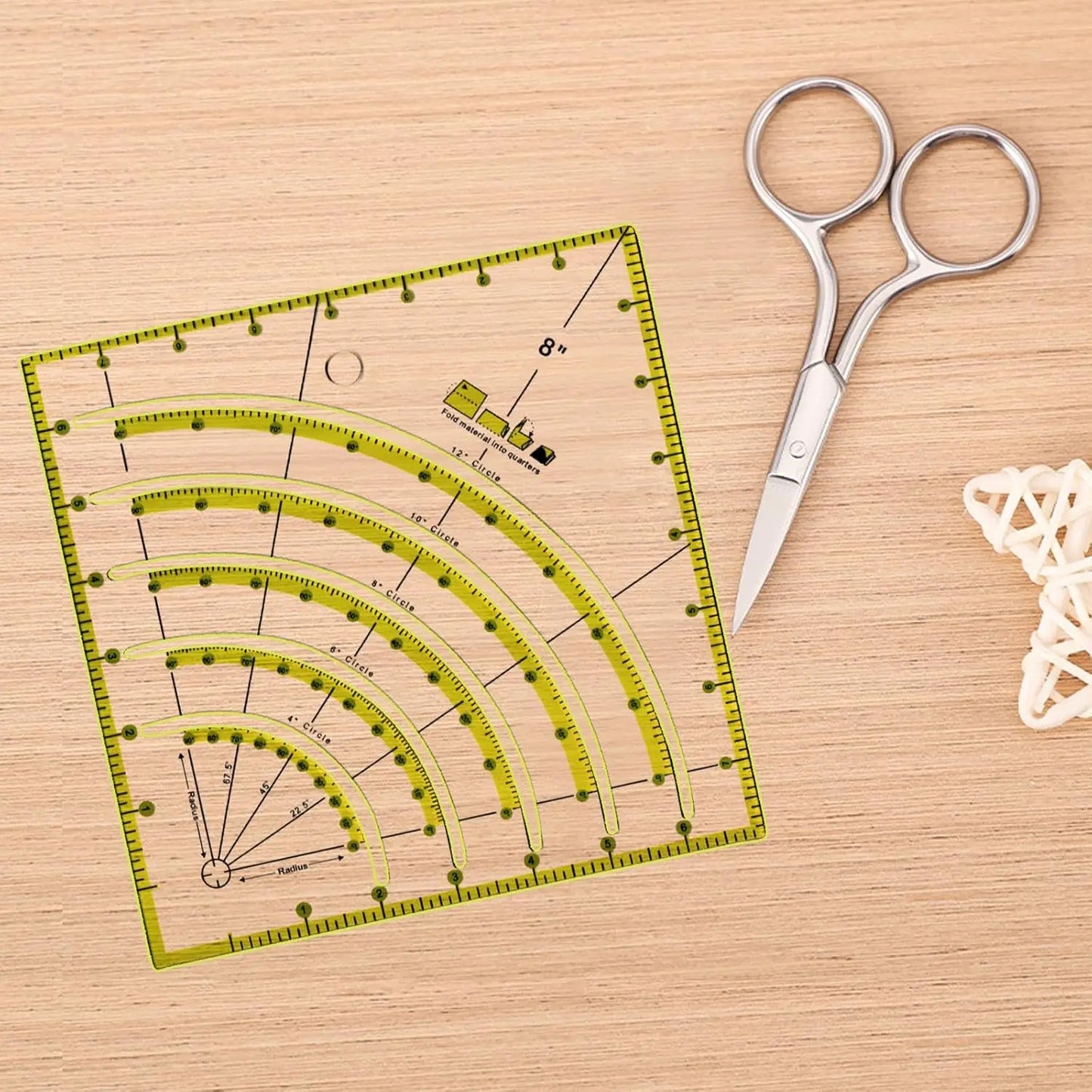 StitchVector – Precision 8" Acrylic Quilting Ruler