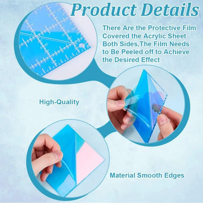 QuiltAxis – 3-Piece Precision Acrylic Square Template Set