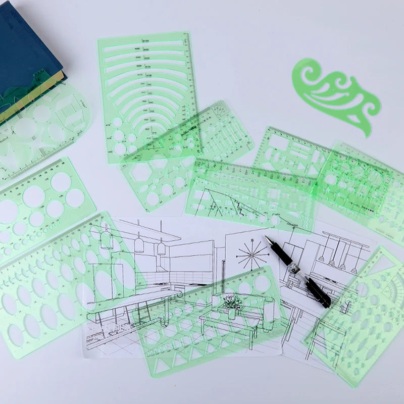 KRABALL – 6Pcs Plastic Sewing Quilting Ruler Set
