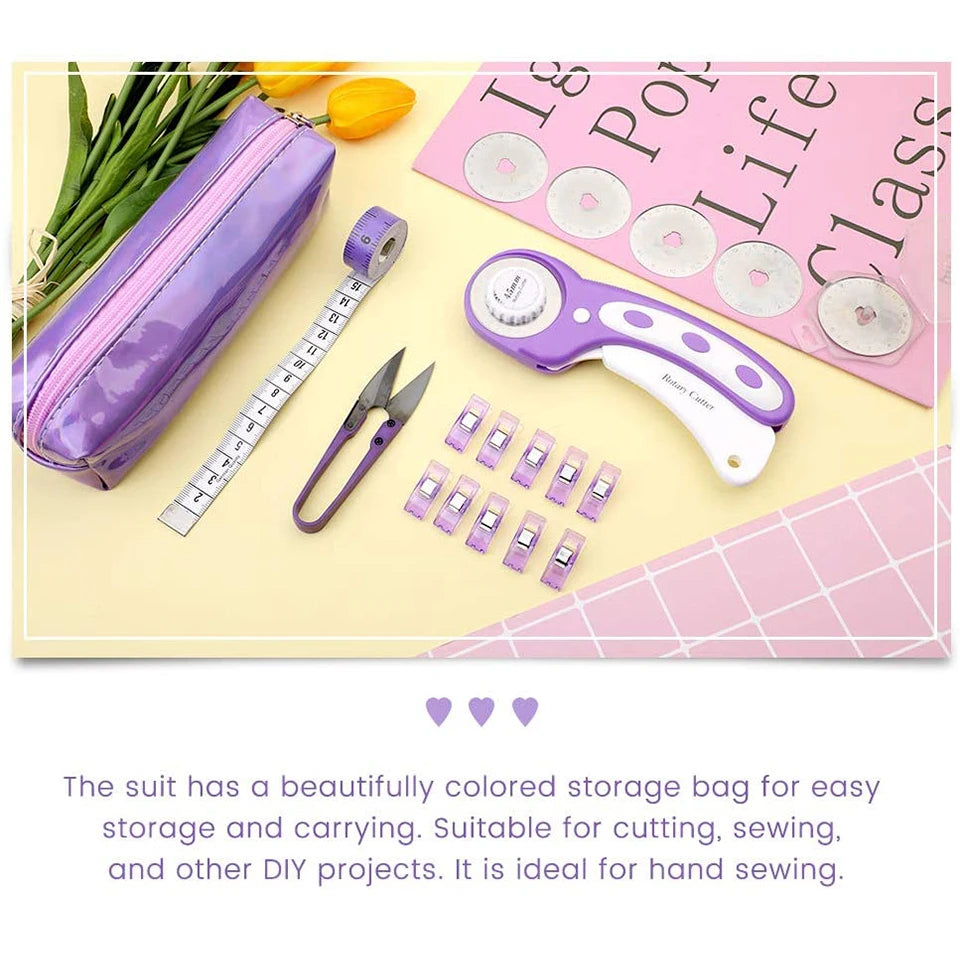 FiberEdge – Purple 45mm Rotary Cutter Sewing Kit