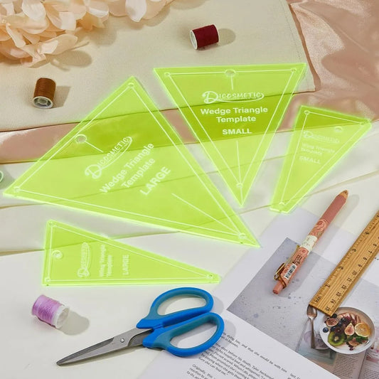 Stitchverra – 4Pcs Acrylic Quilting Template & Ruler Set