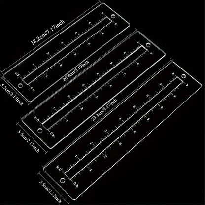 Zipvera – 3Pcs Acrylic Zipper Making Template Set