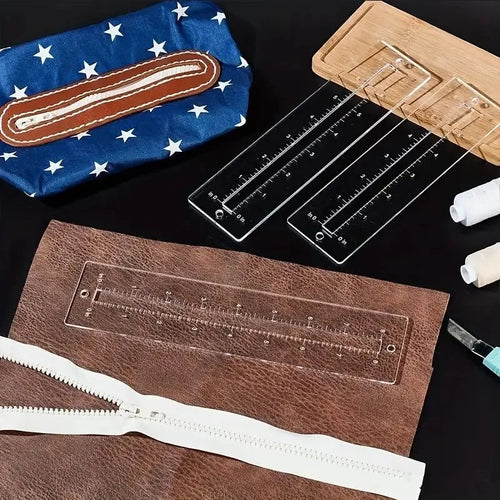Zipvera – 3Pcs Acrylic Zipper Making Template Set