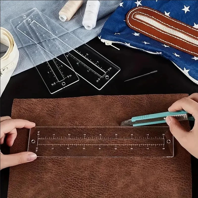 Zipvera – 3Pcs Acrylic Zipper Making Template Set