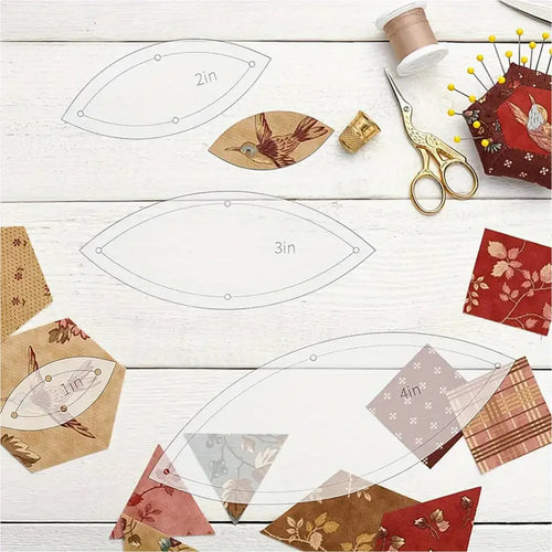 Ovalique – Transparent Acrylic Quilting Template Set