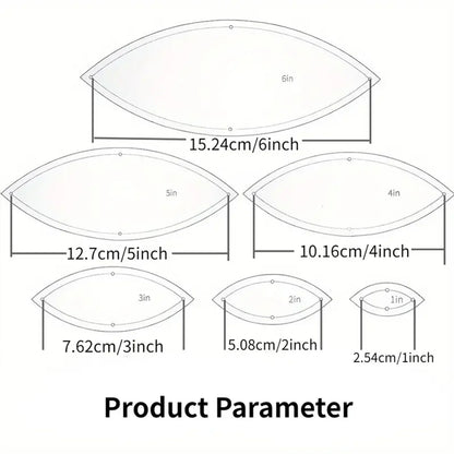 Ovalique – Transparent Acrylic Quilting Template Set