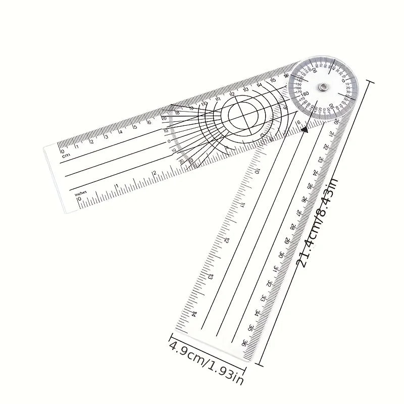 SpinoMetric – 360 Degree Medical Goniometer Angle Ruler