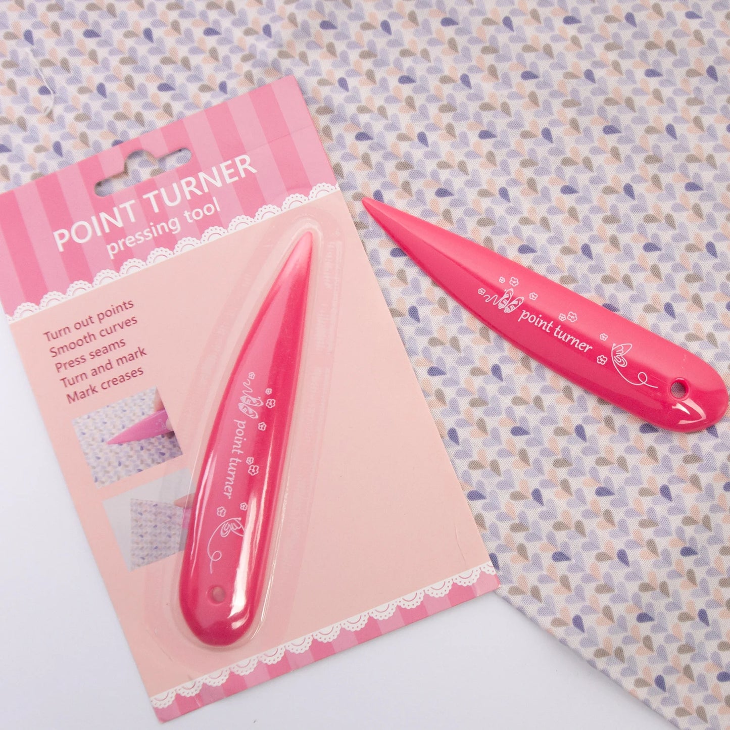 CreaseLuxe – 3 in 1 Pink Point Turner and Seam Creaser Tool