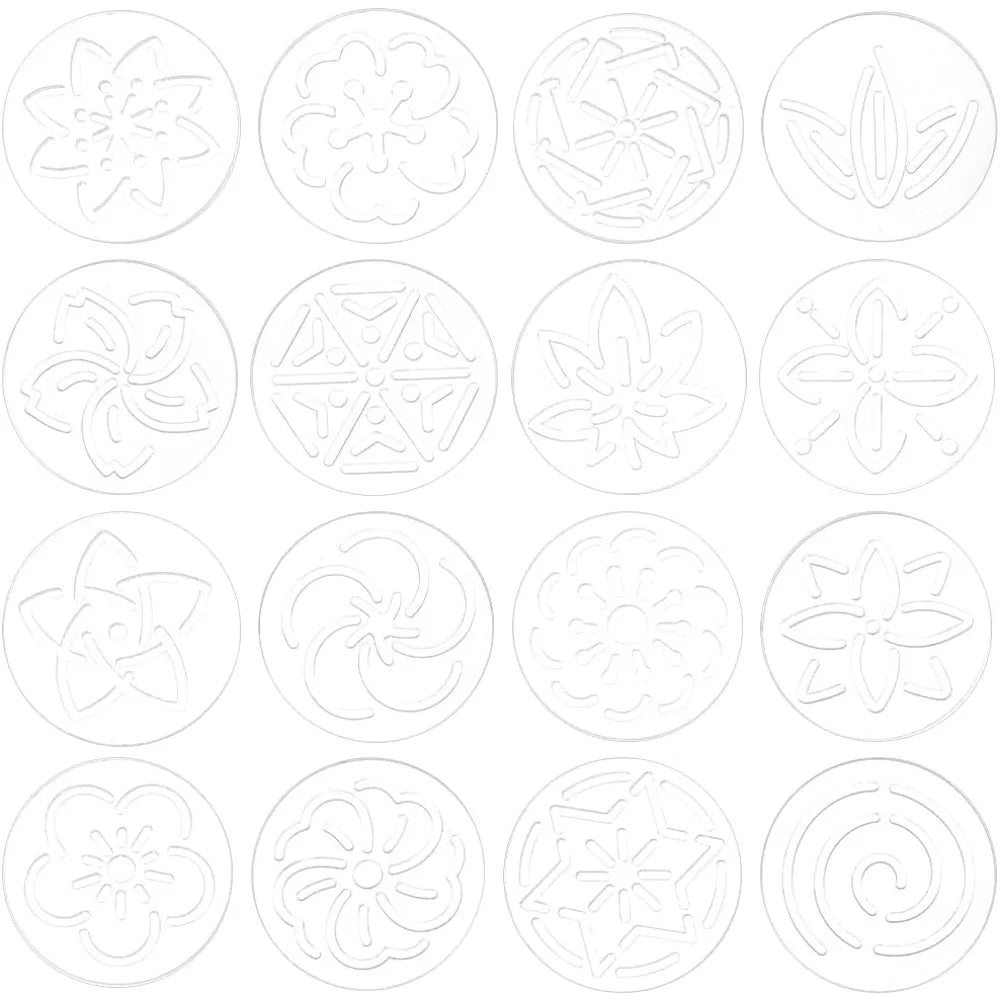 Florisashi – 16 Piece Acrylic Sashiko Flower Stencil Set