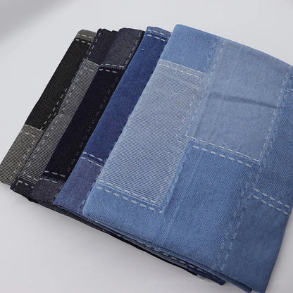 Denivelle – Premium Plaid Washed Denim Fabric by the Meter