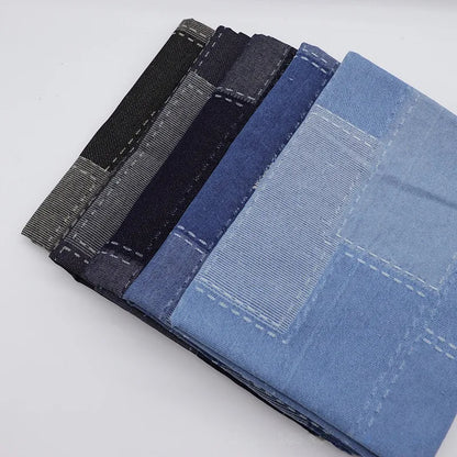 Denivelle – Premium Plaid Washed Denim Fabric by the Meter