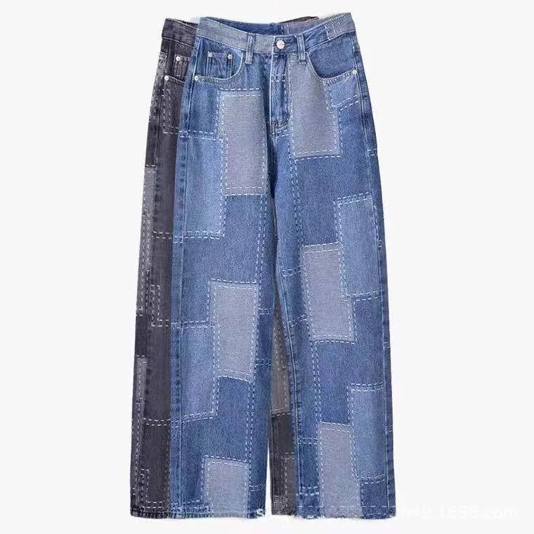 Denivelle – Premium Plaid Washed Denim Fabric by the Meter