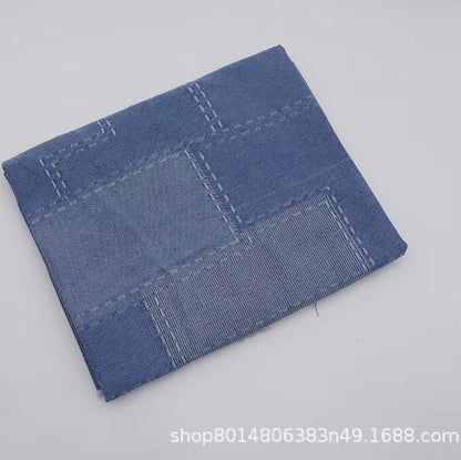 Denivelle – Premium Plaid Washed Denim Fabric by the Meter