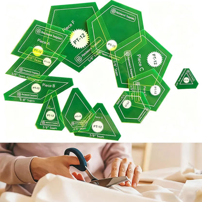 Geomira – 12-Piece Quilting Template Set