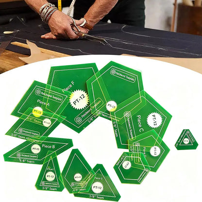 Geomira – 12-Piece Quilting Template Set