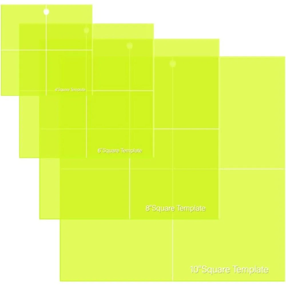 Quilivox – Acrylic Square Quilting Template Set