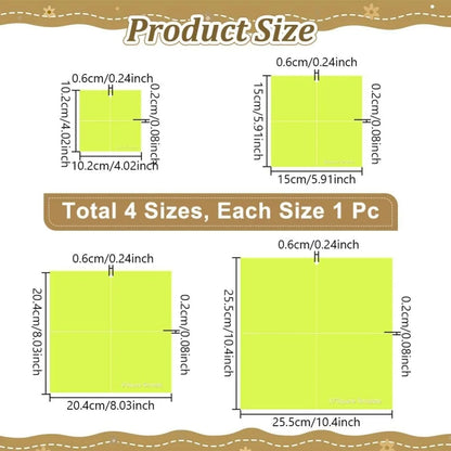 Quilivox – Acrylic Square Quilting Template Set