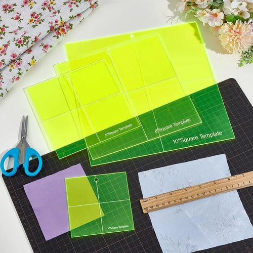 Quilivox – Acrylic Square Quilting Template Set