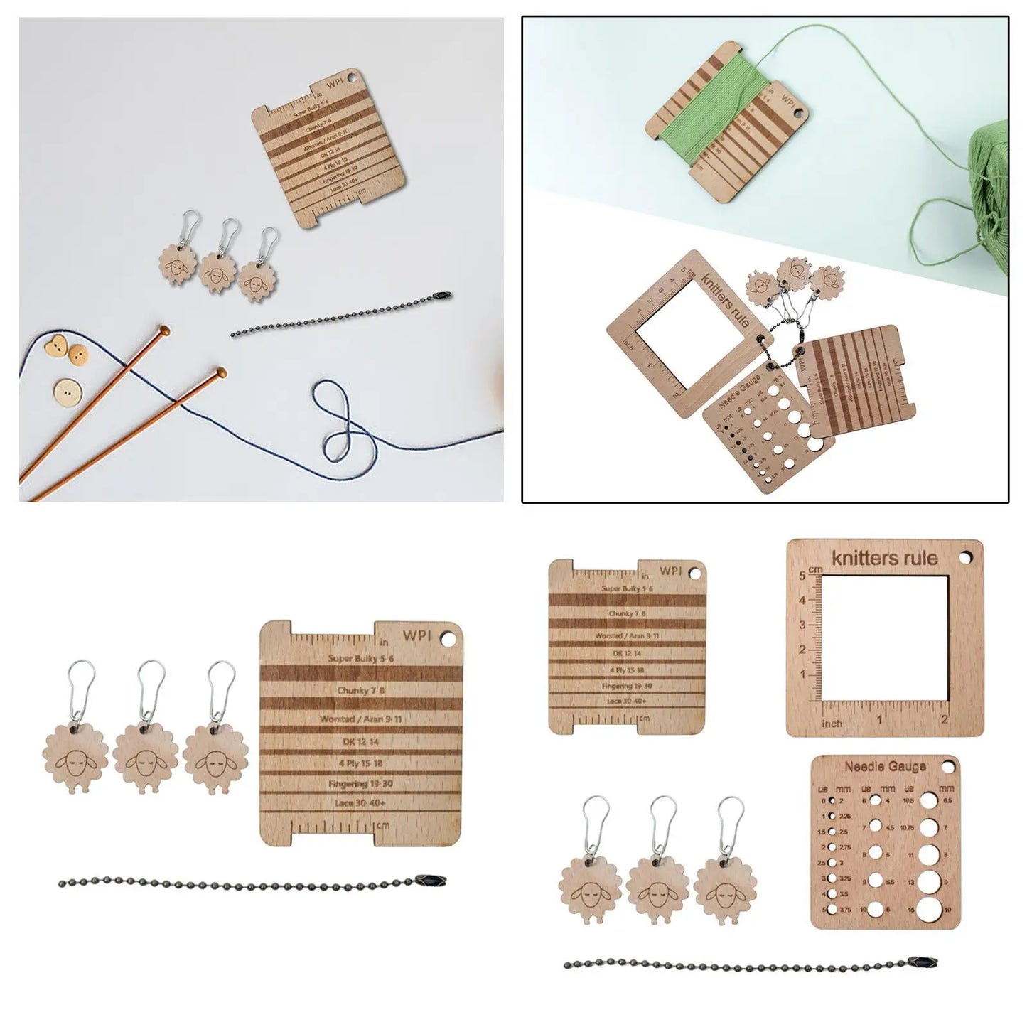 Knitiva – Knitting Gauge Ruler Set