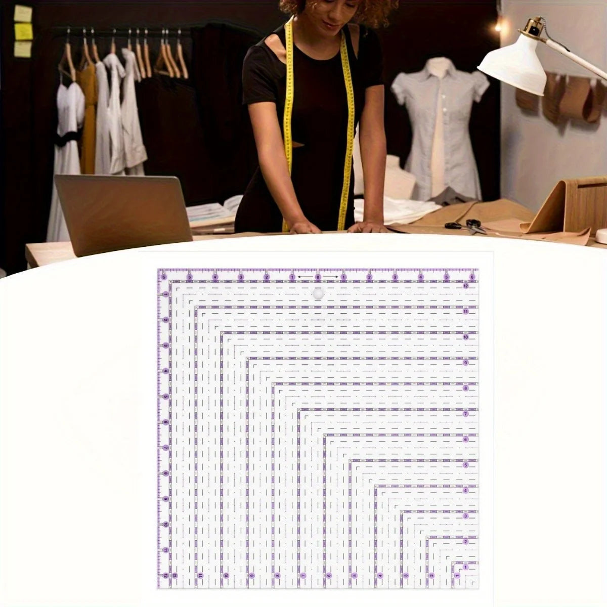 Quadriva – Transparent Quilted Square Template Set