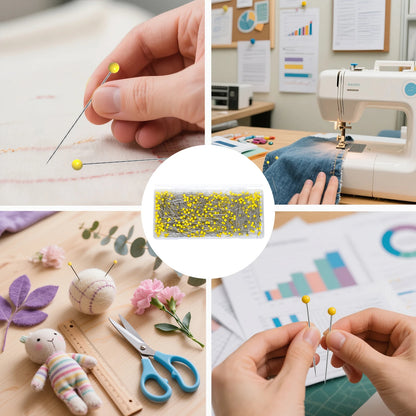 Pinvara – 500 PCS Stainless Steel Sewing Pins Set