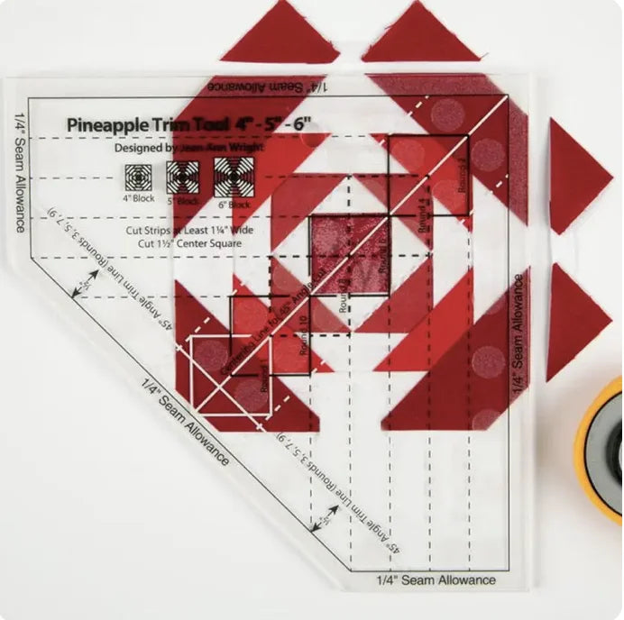 Pinquilt – Acrylic Pineapple Trim Ruler Template