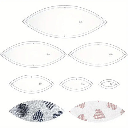 Ovalora – 6PCS Transparent Acrylic Oval Template Set
