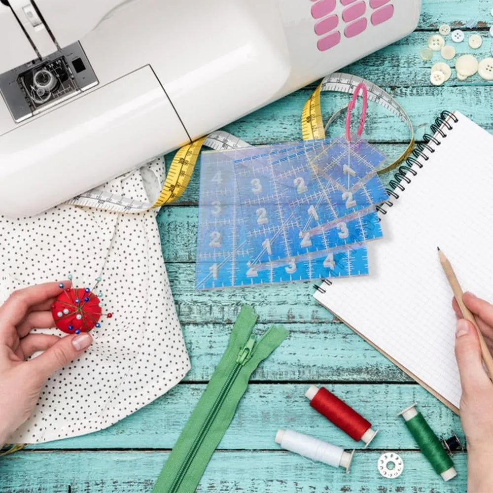 CraftiQuad – 4-Size Acrylic Quilting Template Set