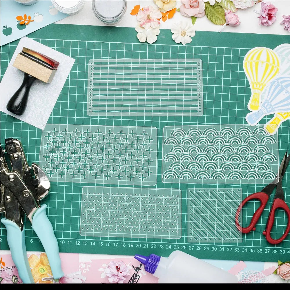 PatternPulse – Acrylic Sashiko Embroidery Stencil