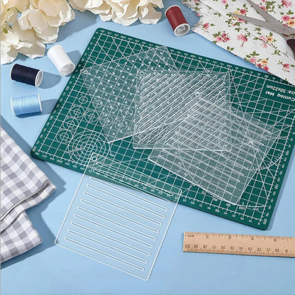 PatternPulse – Acrylic Sashiko Embroidery Stencil