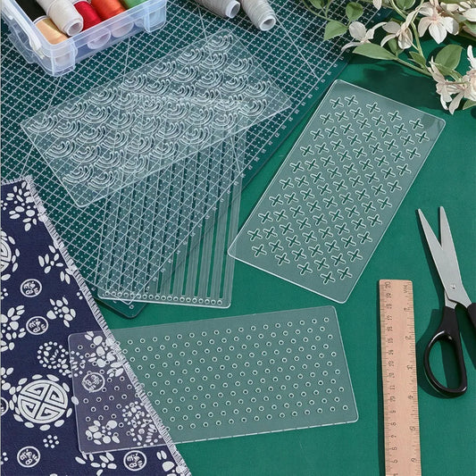 PatternPulse – Acrylic Sashiko Embroidery Stencil