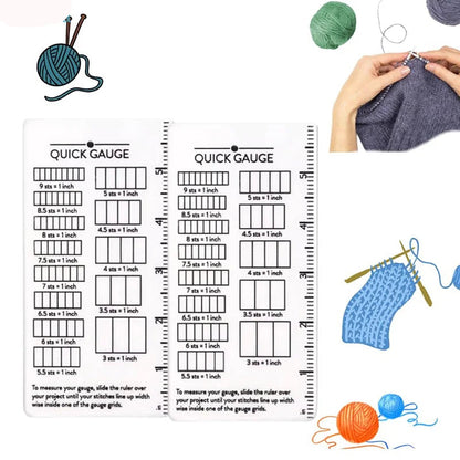 KnitCheck – Knitting & Crochet Gauge Ruler.