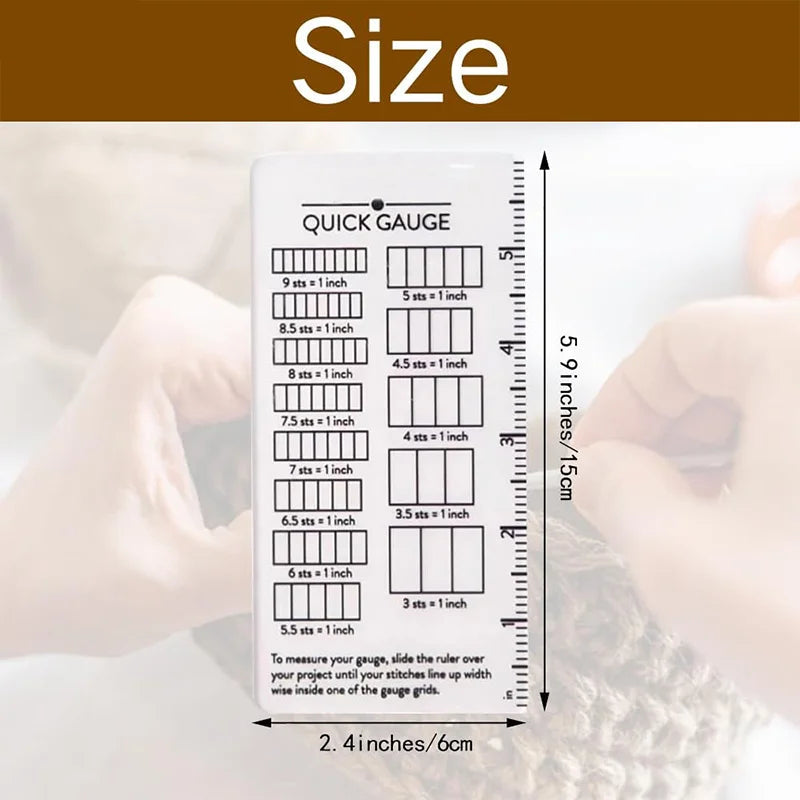KnitCheck – Knitting & Crochet Gauge Ruler.