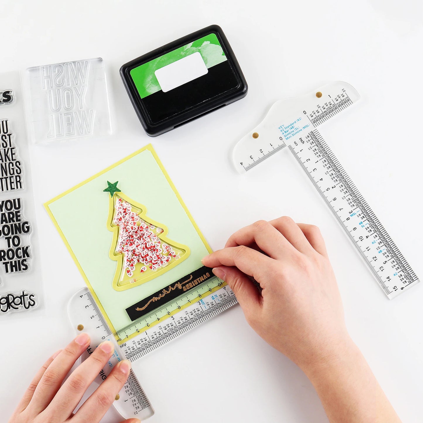 SquareSight – 6-Inch Clear Acrylic T-Square Ruler