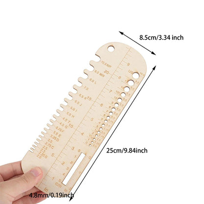 KnitG – Wooden Sock Measuring Ruler