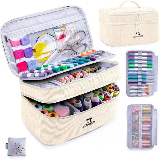 StitchVault – Double-Layer Sewing Accessories Organizer Tote