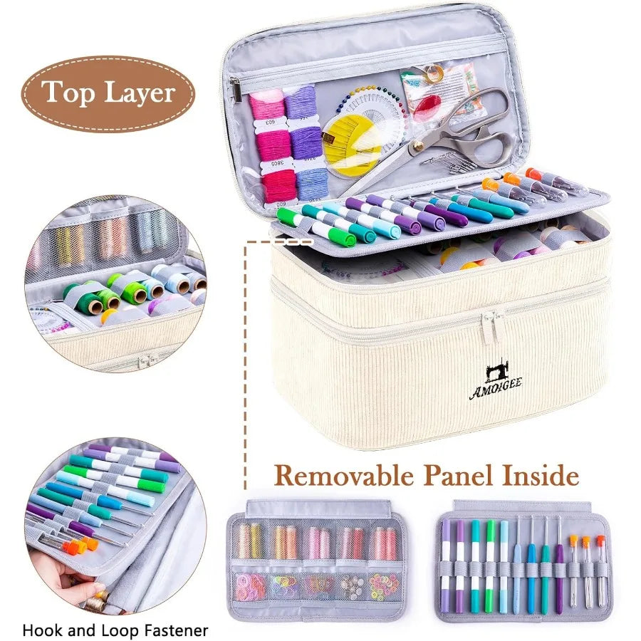 StitchVault – Double-Layer Sewing Accessories Organizer Tote