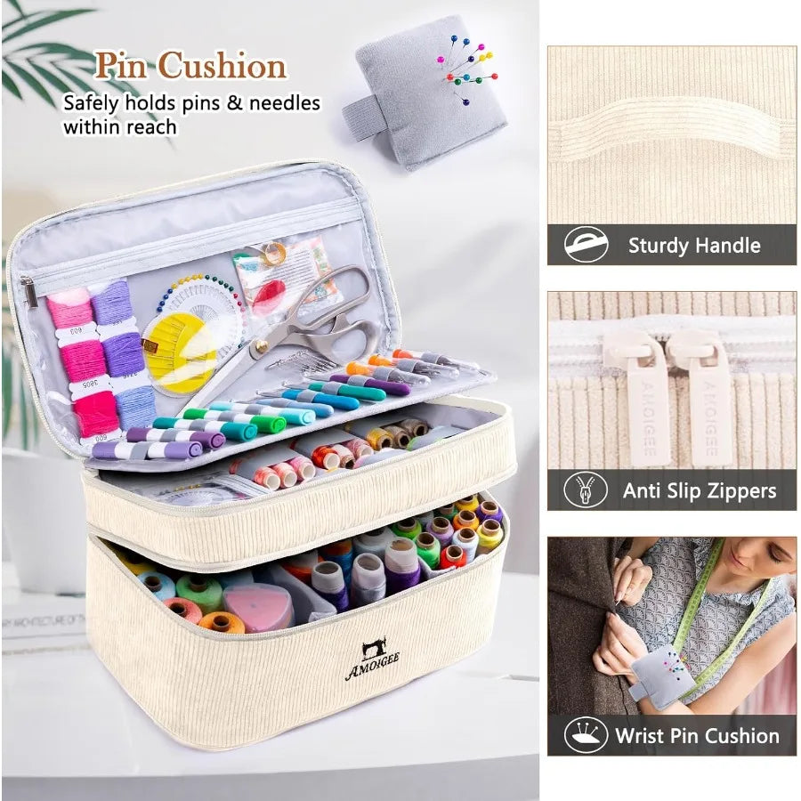 StitchVault – Double-Layer Sewing Accessories Organizer Tote