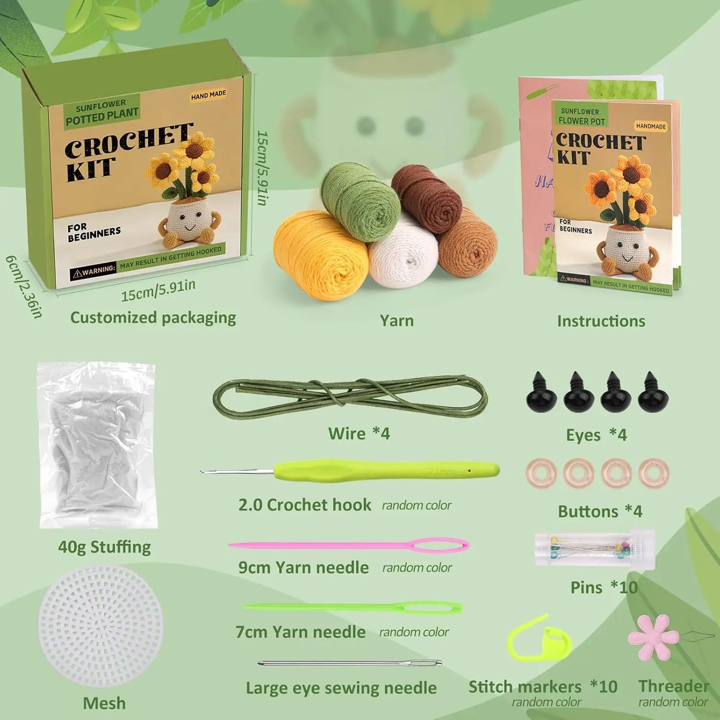 BloomLoop – Sunflower & Tulip Crochet Starter Kit