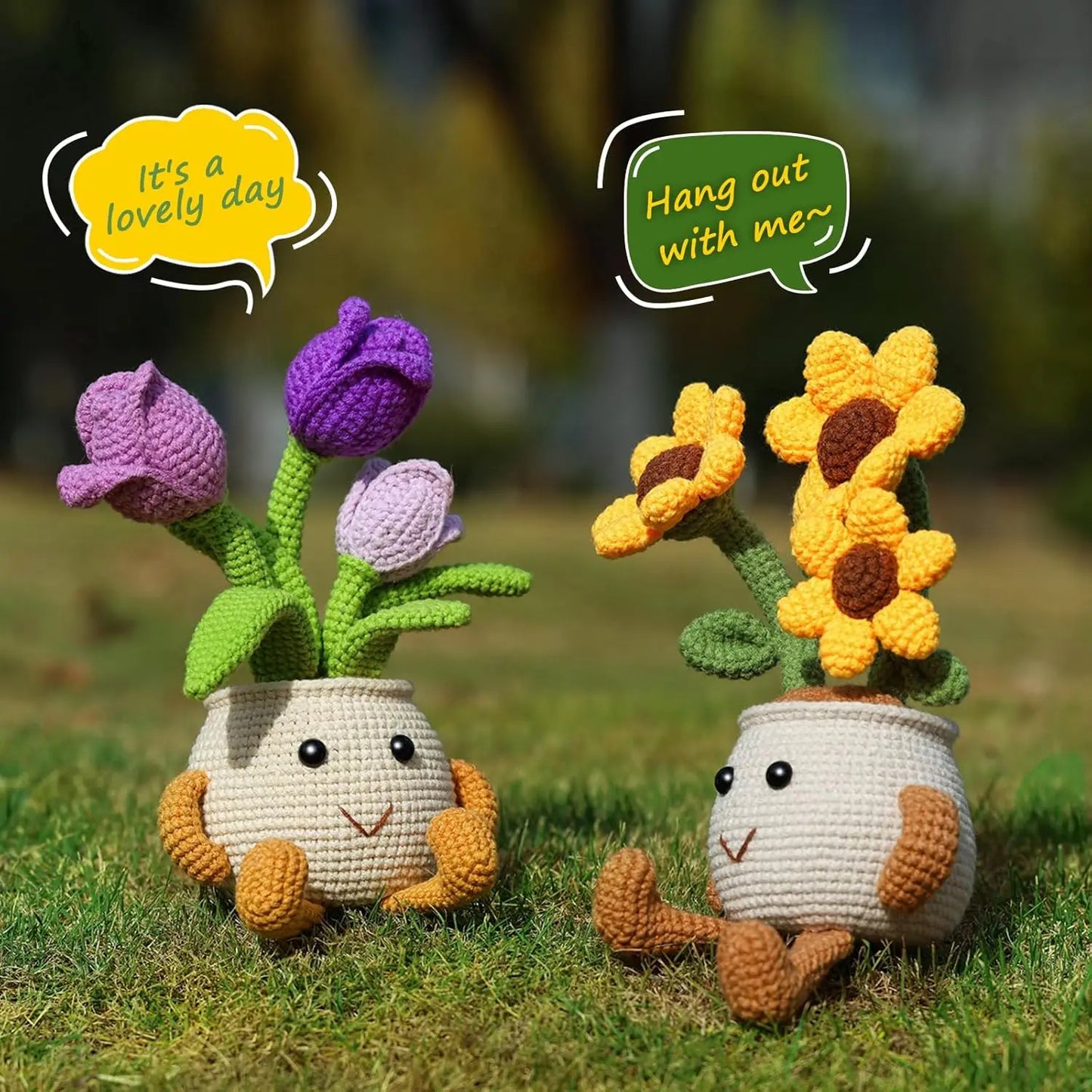 BloomLoop – Sunflower & Tulip Crochet Starter Kit